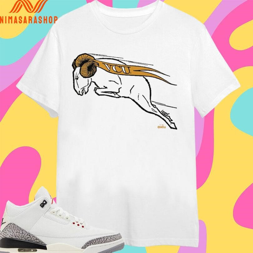 VCU Retro Jumping Ram Logo - Adult & Kids T-Shirts, Sweatshirts & Hoodies apparel design preview 1