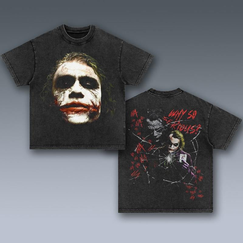 VINTAGE JOKER WHY SO SERIOUS Trending Movie 90s Fans - Adult & Kids T-Shirts, Sweatshirts & Hoodies apparel design preview 1