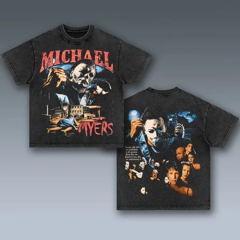 VINTAGE MICHAEL MYERS Trending Movie 90s Fans Him Her - Adult & Kids T-Shirts, Sweatshirts & Hoodies apparel design preview 1