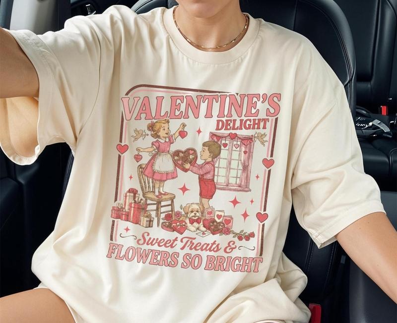 Valentines'S Delight Sweet Treats Flowers So Bright - Adult & Kids T-Shirts, Sweatshirts & Hoodies apparel design preview 1