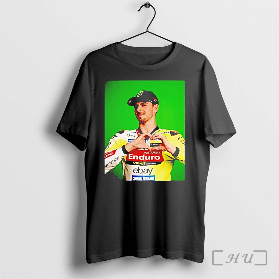 Valentino Rossi Motogp Legend Making Heart Sign - Adult & Kids T-Shirts, Sweatshirts & Hoodies apparel design preview 1