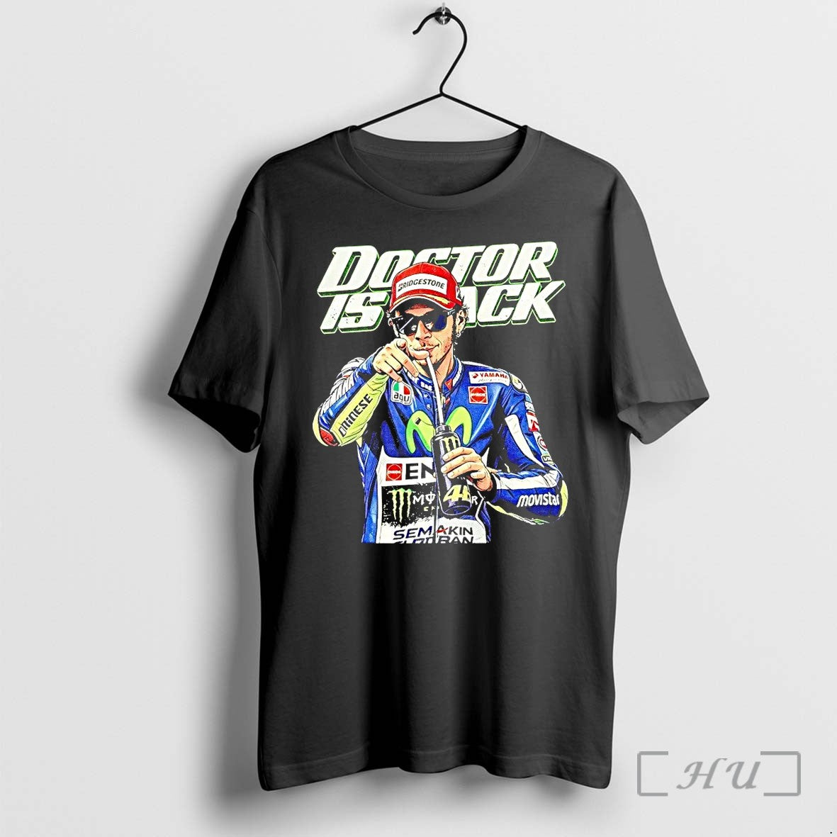 Valentino Rossi The Doctor Is Back Motogp Legend - Adult & Kids T-Shirts, Sweatshirts & Hoodies apparel design preview 1