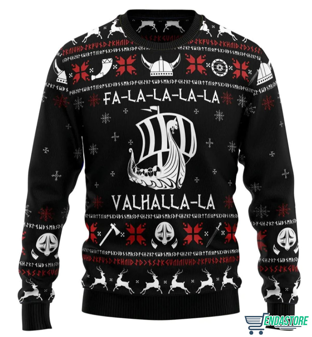 Valhalla Viking 3D Ugly Christmas Sweater - Holiday Gift product image
