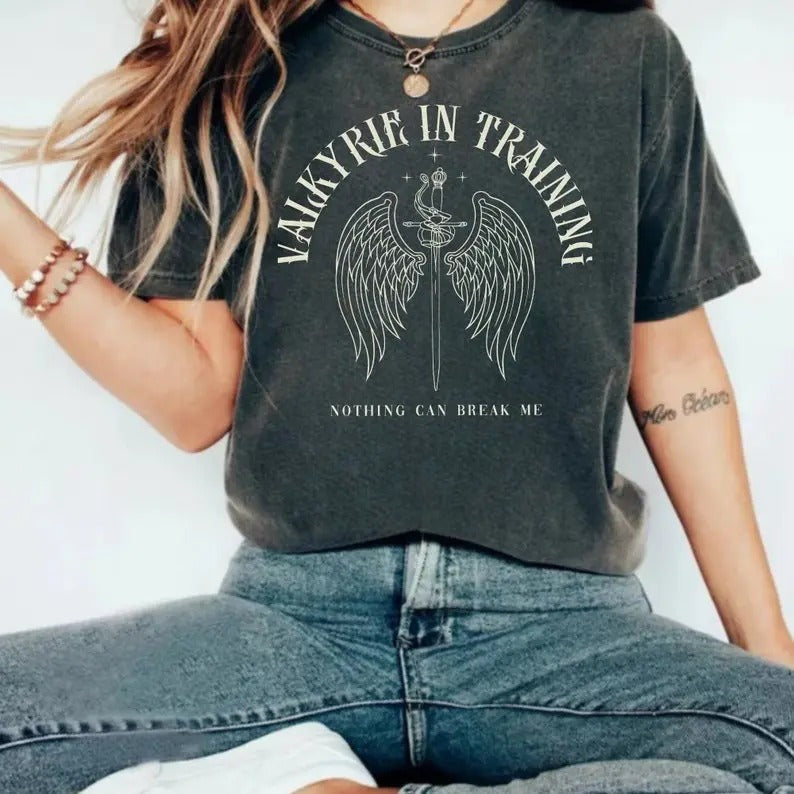 Valkyrie Training Nothing Can Break Me Comfort Colors - Adult & Kids T-Shirts, Sweatshirts & Hoodies apparel design preview 1