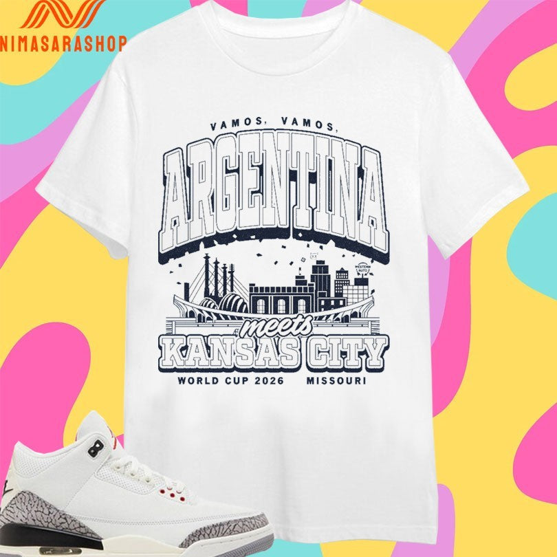 Vamos Argentina Meets Kansas City World Cup 2026 - Adult & Kids T-Shirts, Sweatshirts & Hoodies apparel design preview 1