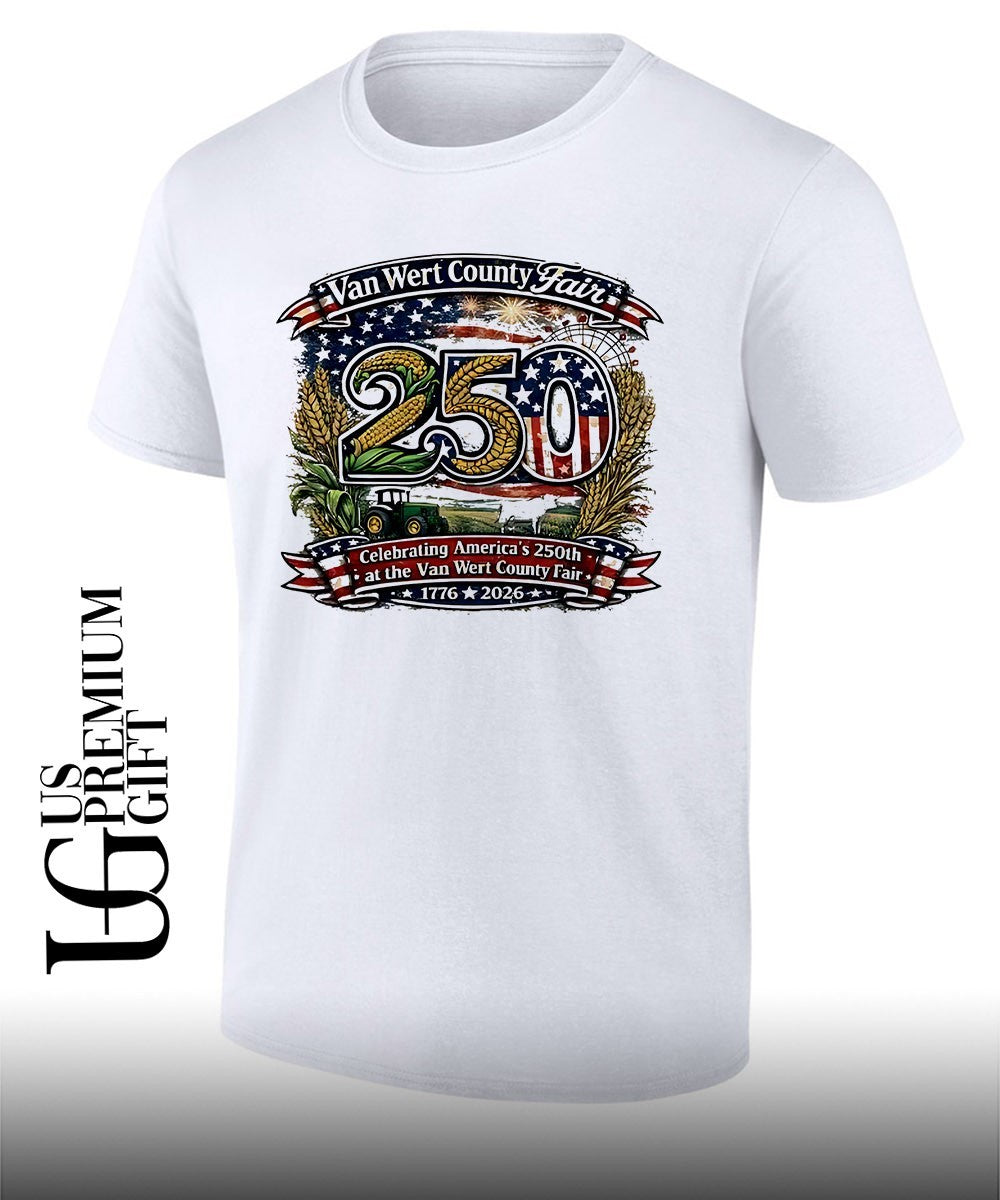 Van Wert County Fair 250 Celebrating America's 250th - Adult & Kids T-Shirts, Sweatshirts & Hoodies apparel design preview 1