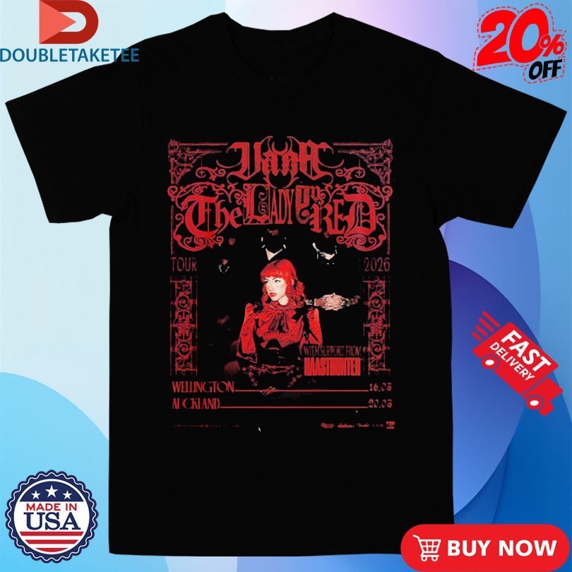 Vana The Lady In Red Tour 2026 New Zealand Wellington - Adult & Kids T-Shirts, Sweatshirts & Hoodies apparel design preview 1