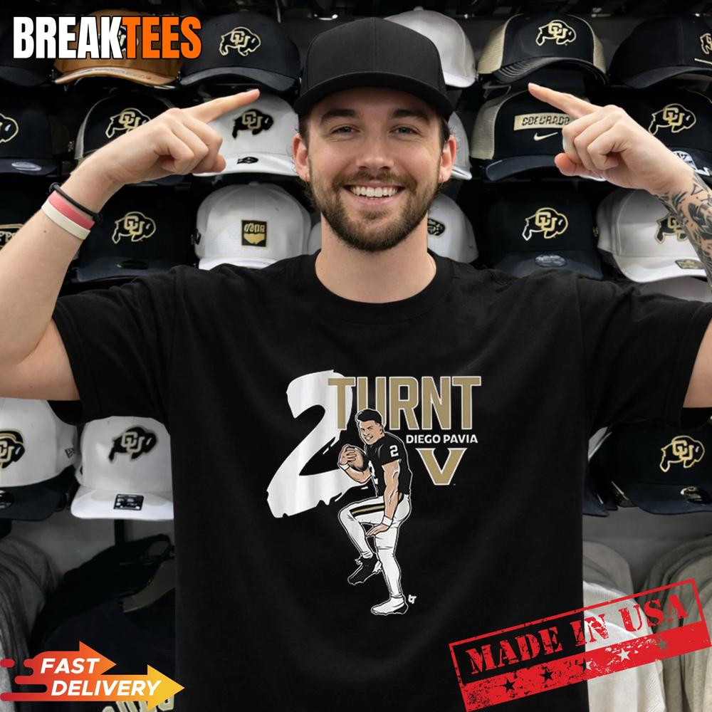Vanderbilt Football Diego Pavia 2 Turnt Graphic - Adult & Kids T-Shirts, Sweatshirts & Hoodies apparel design preview 1