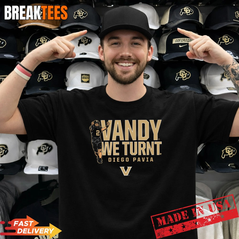 Vanderbilt Football Diego Pavia Vandy We Turnt - Adult & Kids T-Shirts, Sweatshirts & Hoodies apparel design preview 1