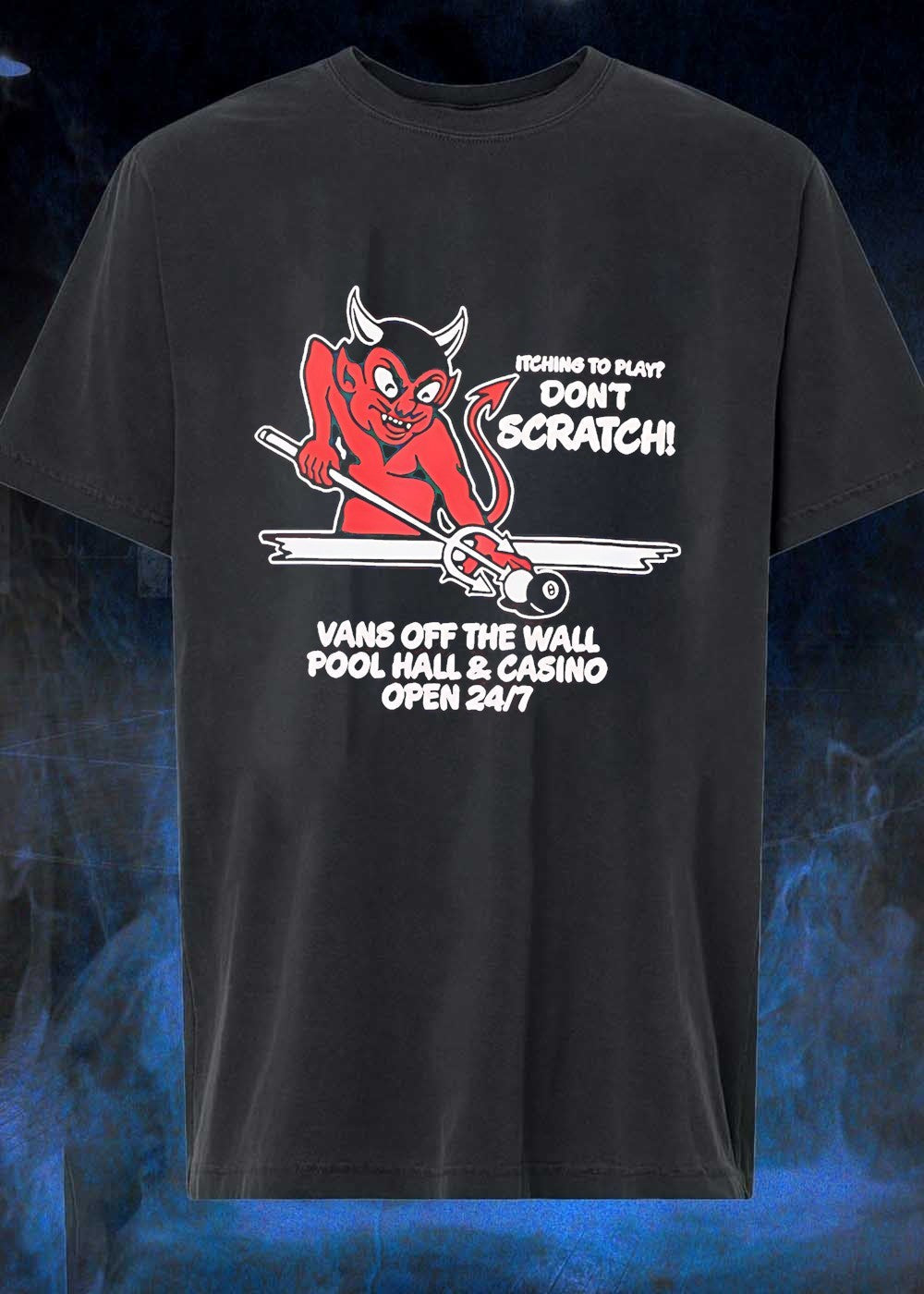 Vans Off the Wall Pool Hall Casino' Itching to Play' - Adult & Kids T-Shirts, Sweatshirts & Hoodies apparel design preview 1