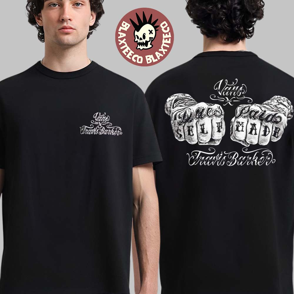 Vans X Travis Baker Blink 182 Tattoo Hands - Adult & Kids T-Shirts, Sweatshirts & Hoodies apparel design preview 1