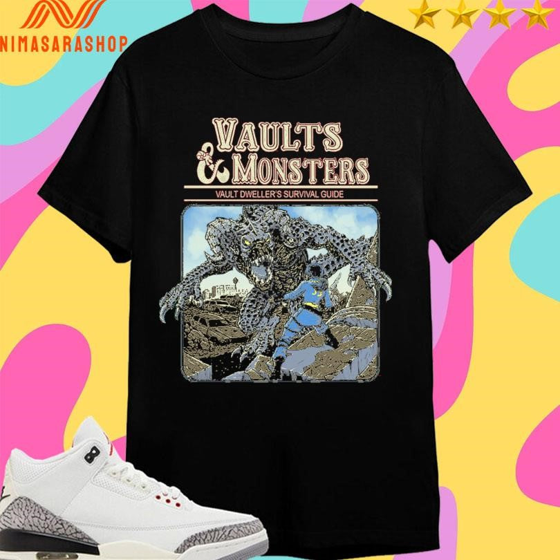 Vaults And Monsters Vault Dweller’s Survival - Adult & Kids T-Shirts, Sweatshirts & Hoodies apparel design preview 1