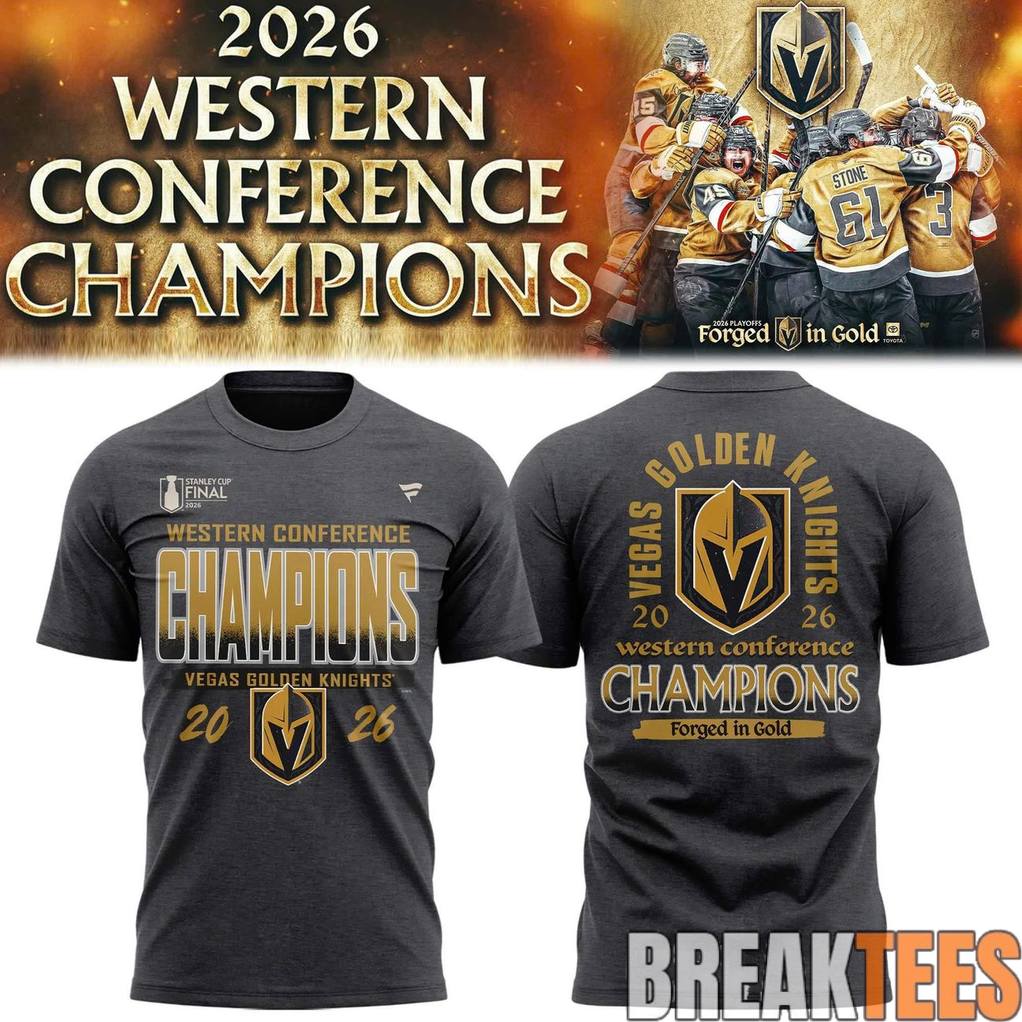 Vegas Golden Knights 2026 NHL Western Conference - Adult & Kids T-Shirts, Sweatshirts & Hoodies apparel design preview 1