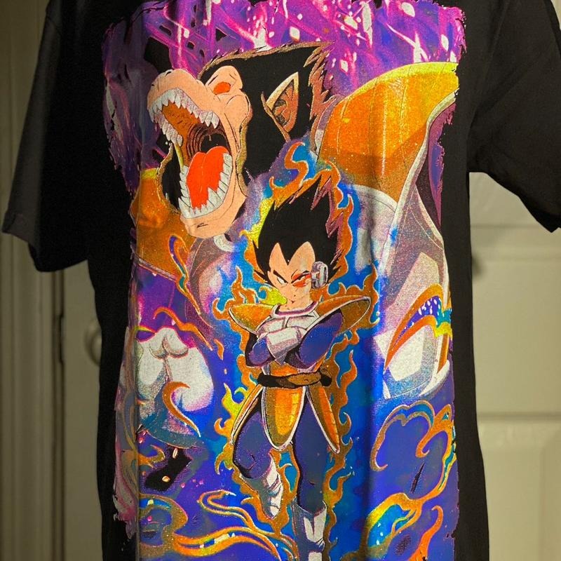 Vegeta Mono Cotton Black Casual - Adult & Kids T-Shirts, Sweatshirts & Hoodies apparel design preview 1