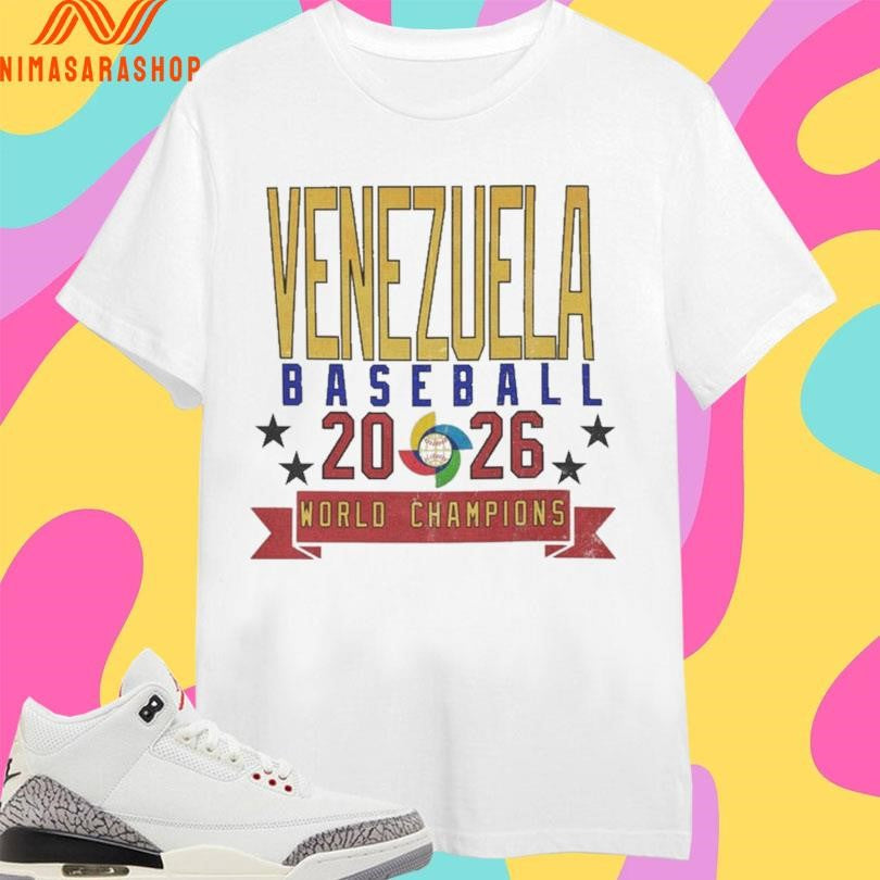 Venezuela Baseball World Champions 2026 Vintage - Adult & Kids T-Shirts, Sweatshirts & Hoodies apparel design preview 1