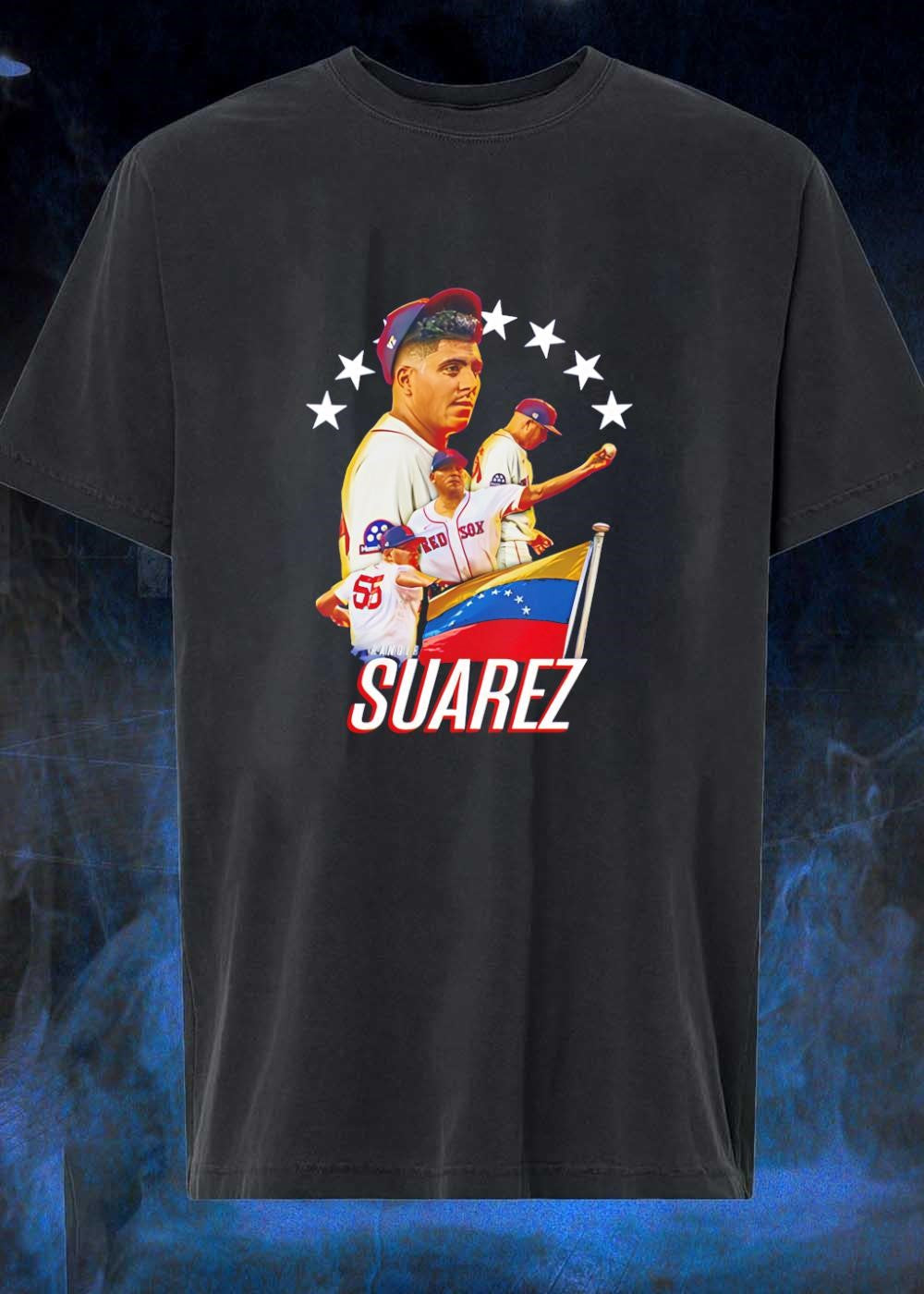 Venezuelan Baseball Tribute Ranger Suarez Pitching - Adult & Kids T-Shirts, Sweatshirts & Hoodies apparel design preview 1