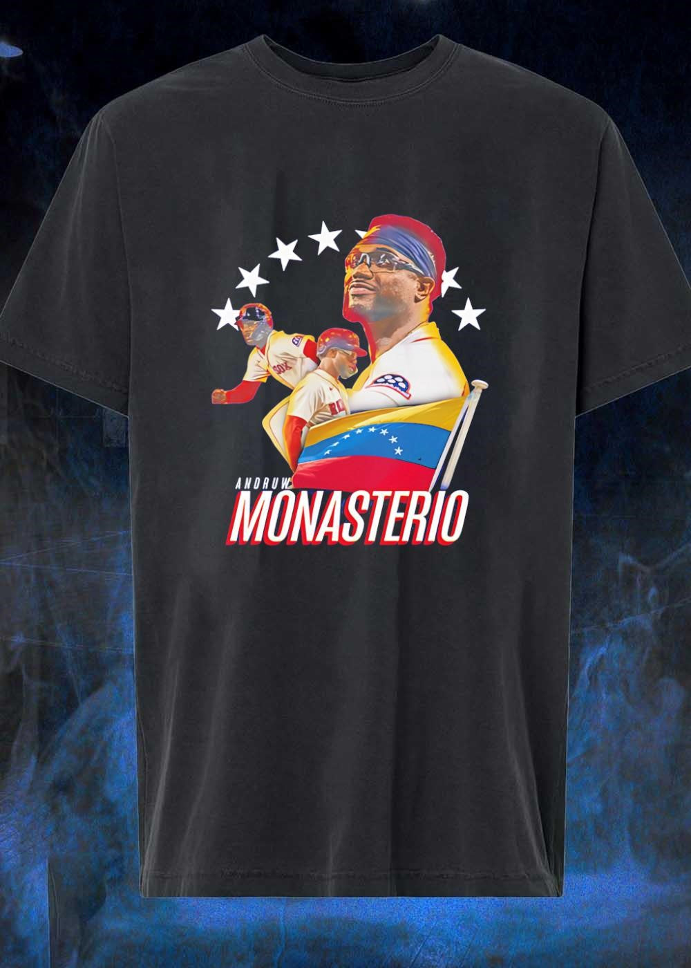 Venezuelan Pride Andruw Monasterio Red Sox - Adult & Kids T-Shirts, Sweatshirts & Hoodies apparel design preview 1