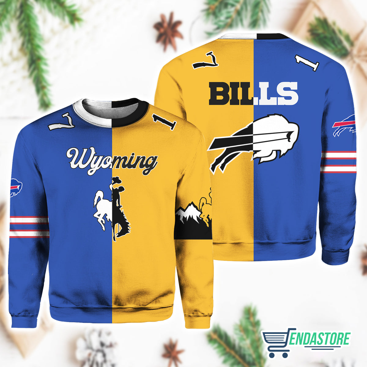 Bill Josh Allen Wyoming Cowboys Sweatshirt 3D Sweater - Gift Idea product image