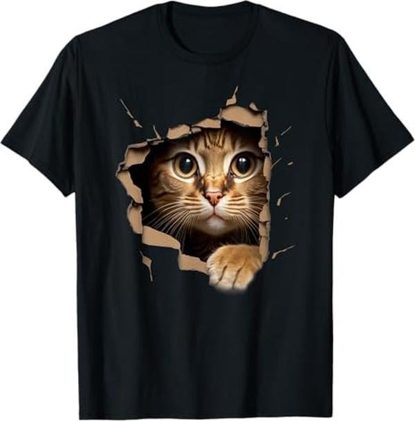 [Versatile Cute Kitten Torn Fabric Cats Summer - Adult & Kids T-Shirts, Sweatshirts & Hoodies apparel design preview 1