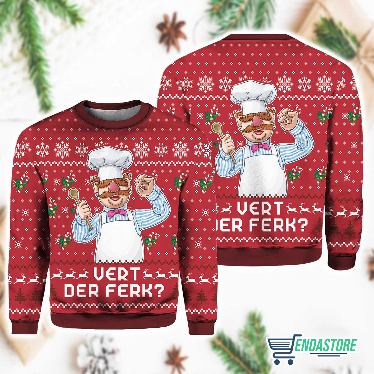 Vert Der Ferk The Muppet Show 3D Ugly Christmas Sweater - Holiday Gift product image 2