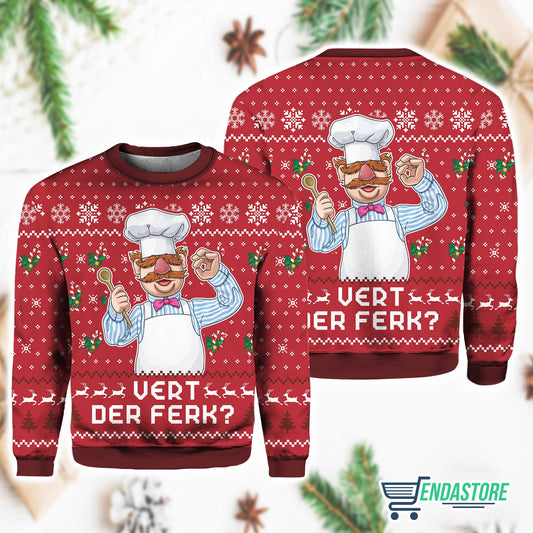 Vert Der Ferk The Muppet Show 3D Ugly Christmas Sweater - Holiday Gift product image 2