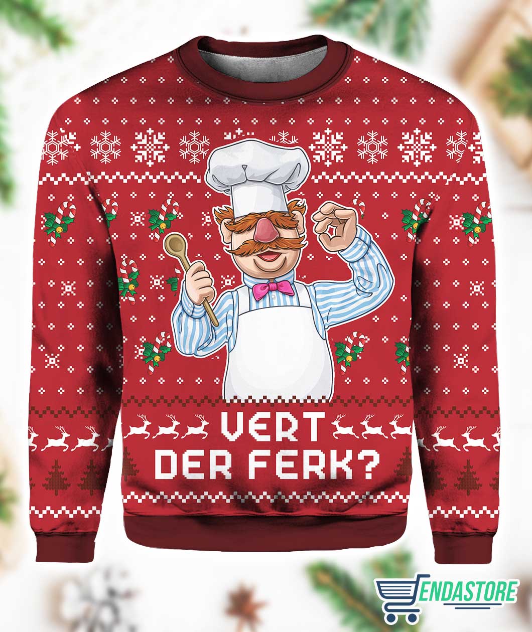 Vert Der Ferk The Muppet Show 3D Ugly Christmas Sweater - Holiday Gift product image 3