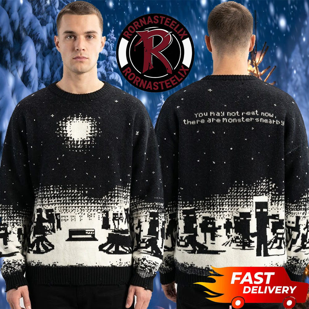 Very Cool x Minecraft Monsters Nearby Minecraft Ugly Christmas Sweater - Gift Idea product image