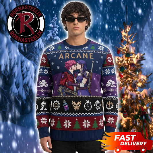 Vi Kiss Caitlyn Snowflake Christmas Arcane Ugly Christmas Sweater - Holiday Gift product image