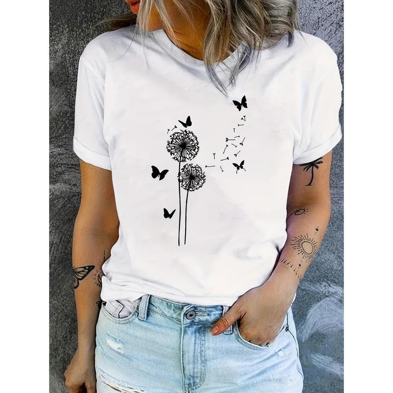 Vibrant Dandelion Print Short Sleeve Crew Neck Soft - Adult & Kids T-Shirts, Sweatshirts & Hoodies apparel design preview 1
