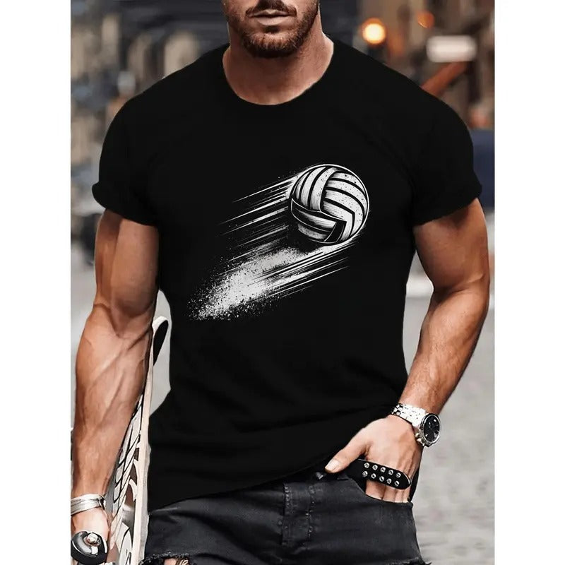 Vibrant Flying Volleyball Print Breathable Comfy Crew - Adult & Kids T-Shirts, Sweatshirts & Hoodies apparel design preview 1