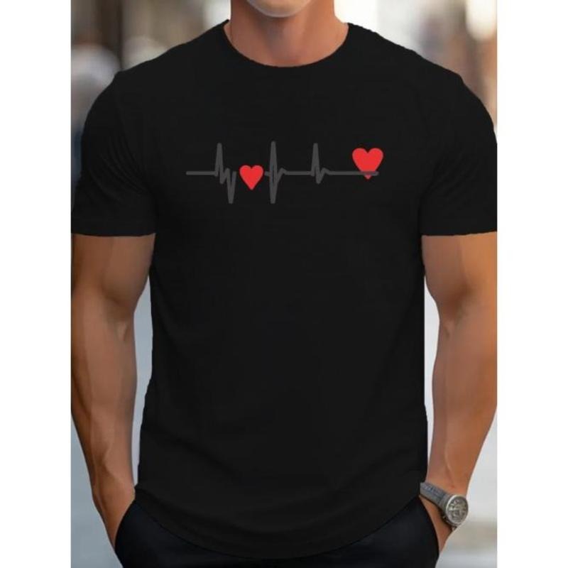 Vibrant Heartbeat Print Casual Breathable Short - Adult & Kids T-Shirts, Sweatshirts & Hoodies apparel design preview 1