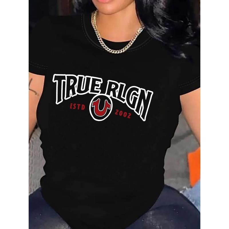 Vibrant Letter Print Crew Neck Soft Breathable Casual - Adult & Kids T-Shirts, Sweatshirts & Hoodies apparel design preview 1