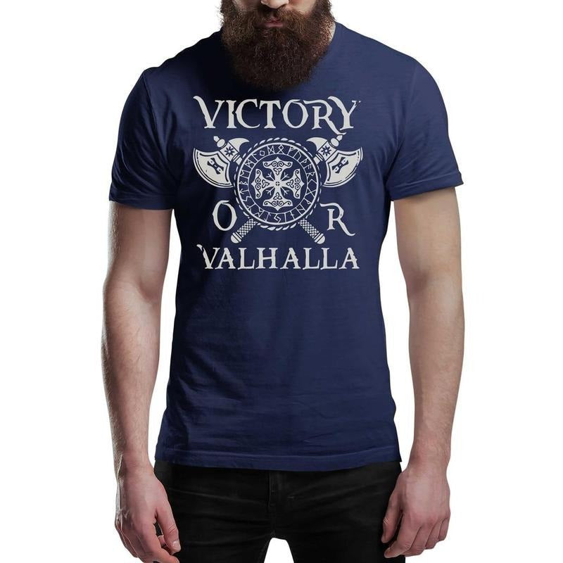 Victory Valhalla Viking Norse Warrior Norway - Adult & Kids T-Shirts, Sweatshirts & Hoodies apparel design preview 1