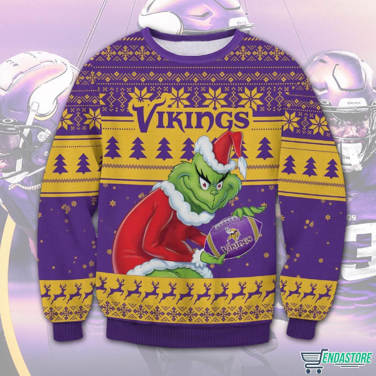 Vikings Grnch 3D Christmas Sweater - Holiday Gift product image