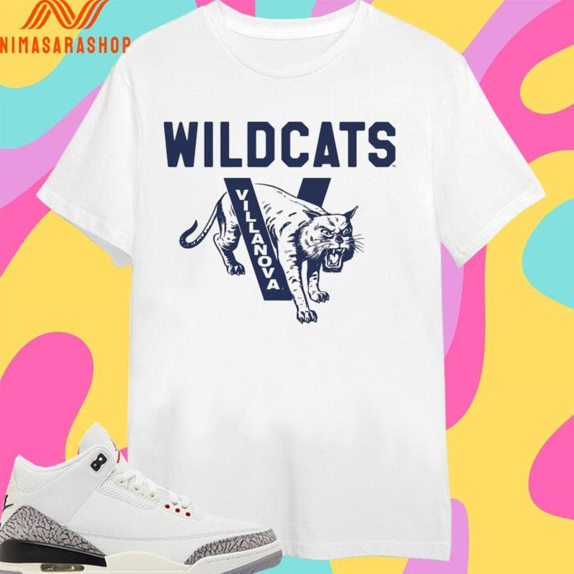 Villanova Wildcats Basketball Retro Mascot - Adult & Kids T-Shirts, Sweatshirts & Hoodies apparel design preview 1