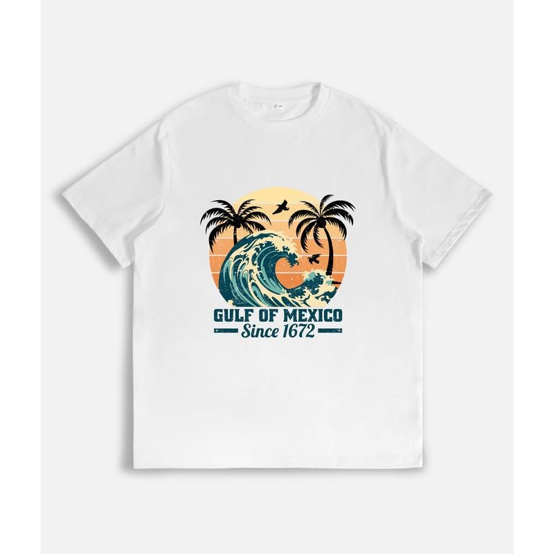 Vintage Inspired Tropical "Gulf Mexico Since 1672" - Adult & Kids T-Shirts, Sweatshirts & Hoodies apparel design preview 1