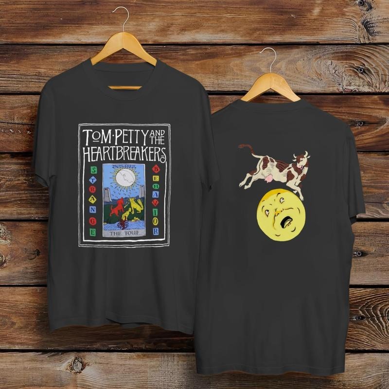 Vintage 1989 Tom Petty Heartbreakers Strange Behavior - Adult & Kids T-Shirts, Sweatshirts & Hoodies apparel design preview 1