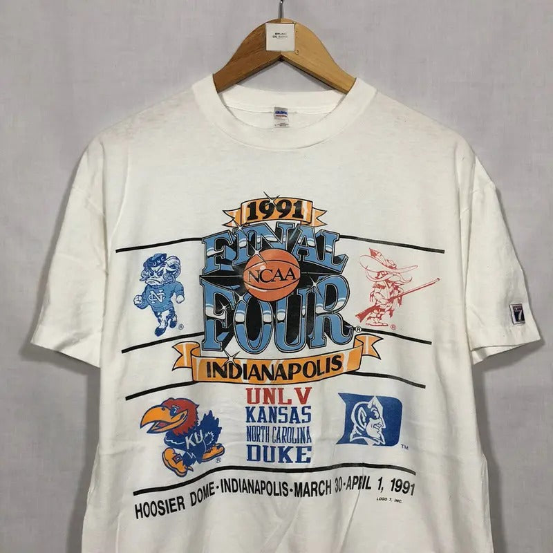 Vintage 1991'S Final Four Indianapolis UNLV Tar Heels - Adult & Kids T-Shirts, Sweatshirts & Hoodies apparel design preview 1