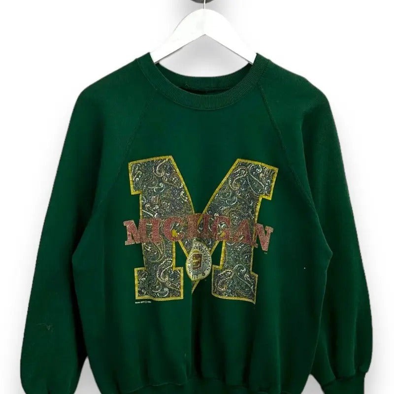 Vintage 1992 Michigan Wolverines NCAA Crest Size - Adult & Kids T-Shirts, Sweatshirts & Hoodies apparel design preview 1