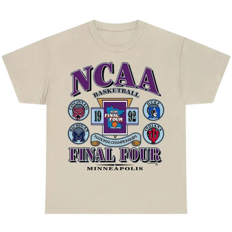 Vintage 1992 NCAA Final Four Cincinnati Michigan Duke - Adult & Kids T-Shirts, Sweatshirts & Hoodies apparel design preview 1