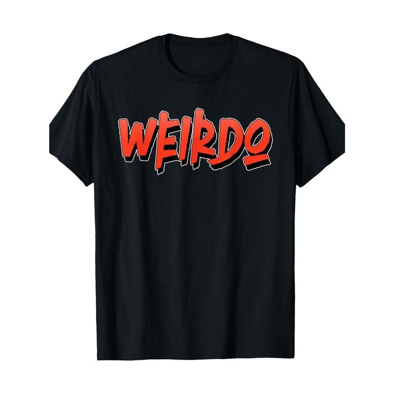 Vintage 2000s Emo Punk Goth Bold "WEIRD0" Print 100% - Adult & Kids T-Shirts, Sweatshirts & Hoodies apparel design preview 1