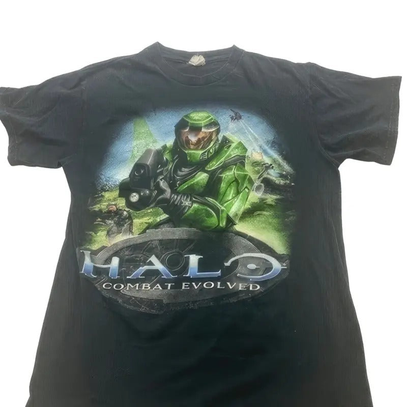 Vintage 2001 Halo Combat Evolved Black H1 Master - Adult & Kids T-Shirts, Sweatshirts & Hoodies apparel design preview 1