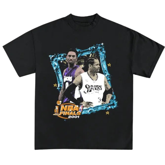 Vintage 2001 NBA FINALS #LAKER.SS VS. #SIXER.SS Funny - Adult & Kids T-Shirts, Sweatshirts & Hoodies apparel design preview 1