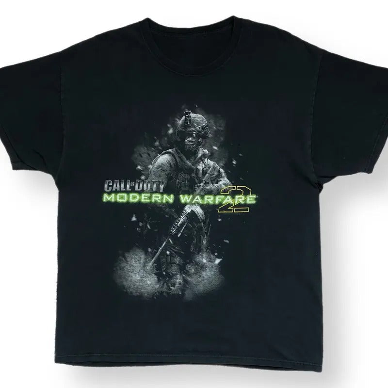 Vintage 2009 Call Duty Modern Warfare 2 Video Game - Adult & Kids T-Shirts, Sweatshirts & Hoodies apparel design preview 1