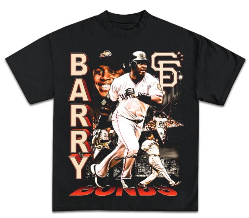 Vintage 90s Barry Bonds Fan Menswear Top Underwear - Adult & Kids T-Shirts, Sweatshirts & Hoodies apparel design preview 1