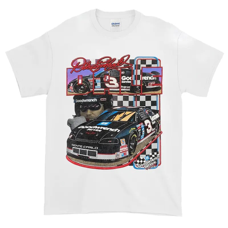 Vintage 90s Dale Earnhardt Intimidator Nascar Racing - Adult & Kids T-Shirts, Sweatshirts & Hoodies apparel design preview 1