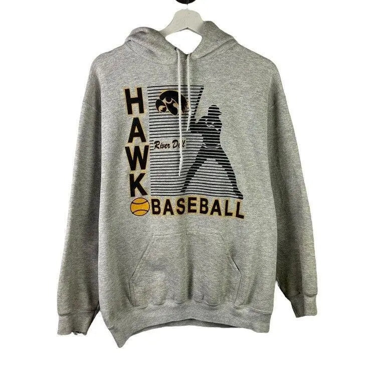 Vintage 90s Iowa Hawkeyes Baseball NCAA Spellout - Adult & Kids T-Shirts, Sweatshirts & Hoodies apparel design preview 1