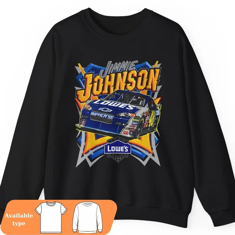 Vintage 90s Jimmy Johnson Car NASCAR Racing All Over - Adult & Kids T-Shirts, Sweatshirts & Hoodies apparel design preview 1