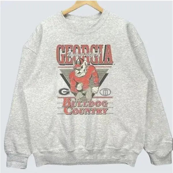 Vintage 90s University Georgia Bulldogs Football NCAA - Adult & Kids T-Shirts, Sweatshirts & Hoodies apparel design preview 1