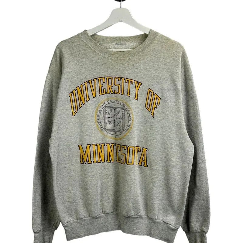 Vintage 90s University Minnesota NCAA Spellout Crest - Adult & Kids T-Shirts, Sweatshirts & Hoodies apparel design preview 1